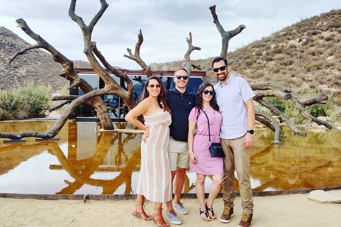 $99 Valle de Guadalupe Wine Tours - DayTrip to baja from San Diego - Stop 1: Bruma Wine Garden brunch under oaks and mountain views
