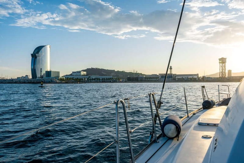 Barcelona: Catamaran Cruise w/ Sailing, Wine, & Tapa - From Port Vell to open water: the vibe in the first 20 minutes