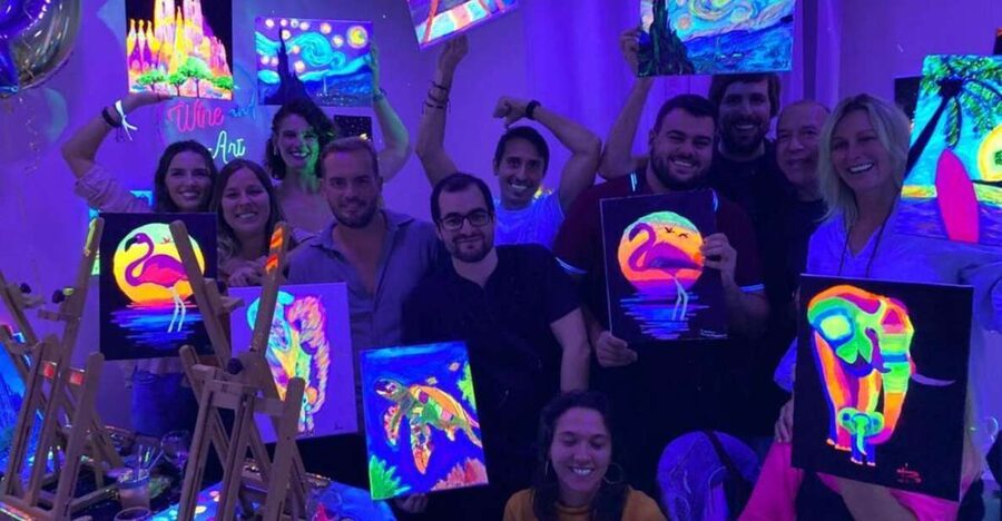 Barcelona: Fluorescent Paint and Wine Workshop - Why Barcelona’s blacklight painting beats another night out