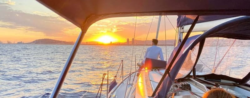 Barcelona: Sunset Boat Trip with Cava Wine and Snacks - Swim time in the Mediterranean: conditions first, fun second