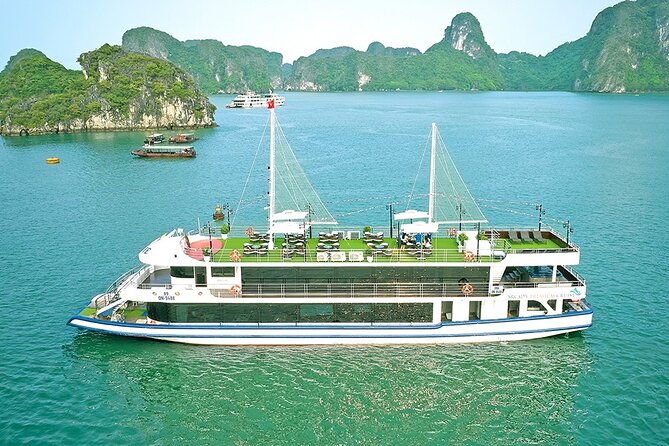BEST SELLER - Halong 5 Star Day Cruise: Buffet, Wine & Jacuzzi - Lunch on Board: Buffet Food, Realistic Expectations, Smart Timing