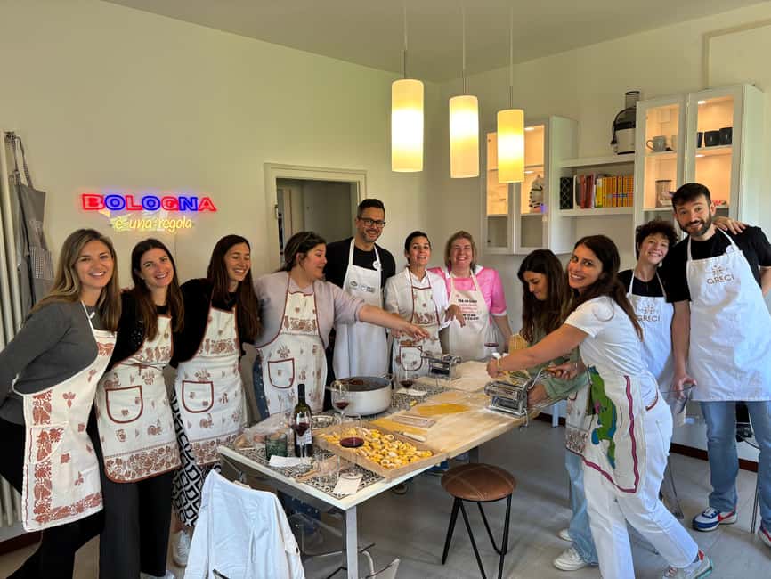 Bologna: 3 Pastas, Tiramisu and Unlimited Wine Tasting - Making Three Pastas: Tortelloni, Tagliatelle, and Maccheroni