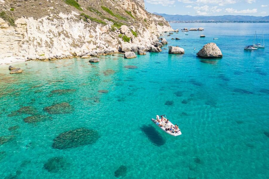 Cagliari: Zodiac Boat Tour, 3-4 SwimStops, Wine & Snorkeling - Cala Fighera: photos plus another snorkel-ready pause