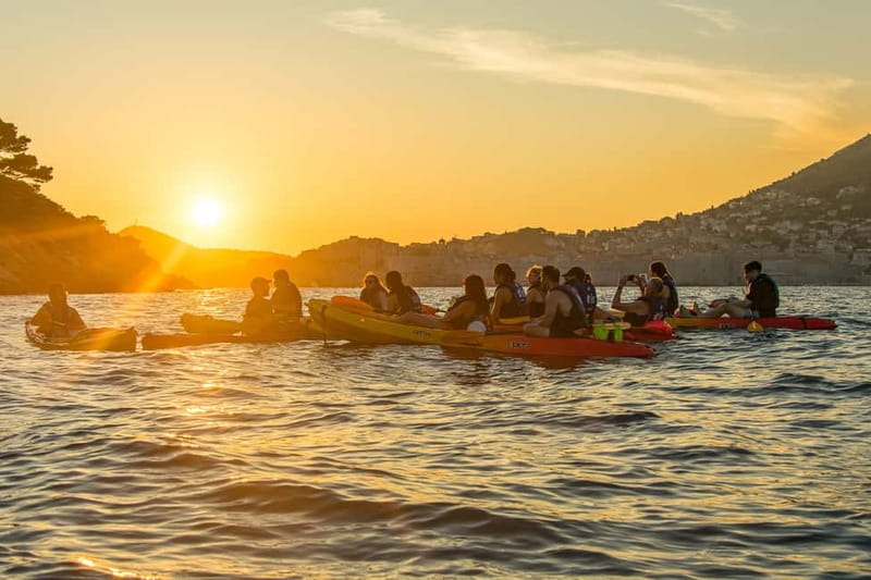 Dubrovnik: Guided Sunset Sea Kayaking with Snacks and Wine - Lokrum Island sunset: wine, photos, and the slow return