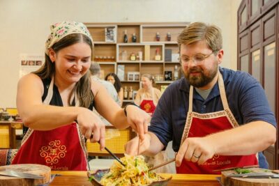 Experience Hanoi Cooking Class with Free Wine Tasting - Four Iconic Dishes: Hands-On Meal Building