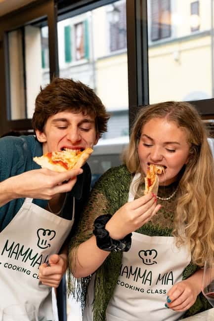 Florence: Authentic Pizza & Gelato Experience+Unlimited Wine - What You Really Do in 2.5 Hours: Dough, Pasta, Sauces, Pizza, Gelato