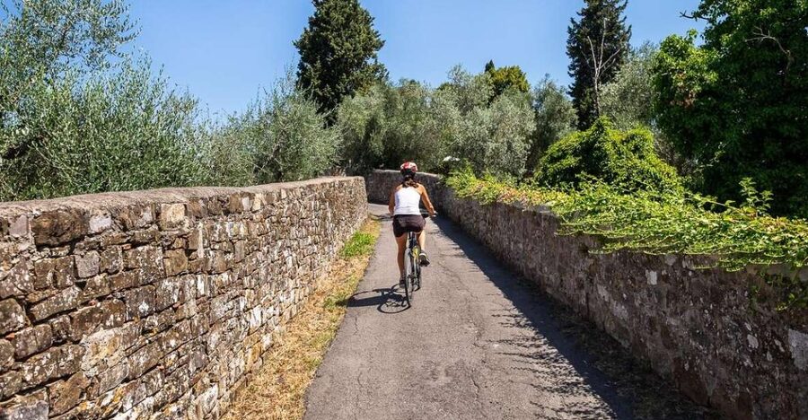 Florence: Tuscany Bike Tour with Wine & Olive Oil - Porta Romana Climb and Villa Poggio Imperiale Views