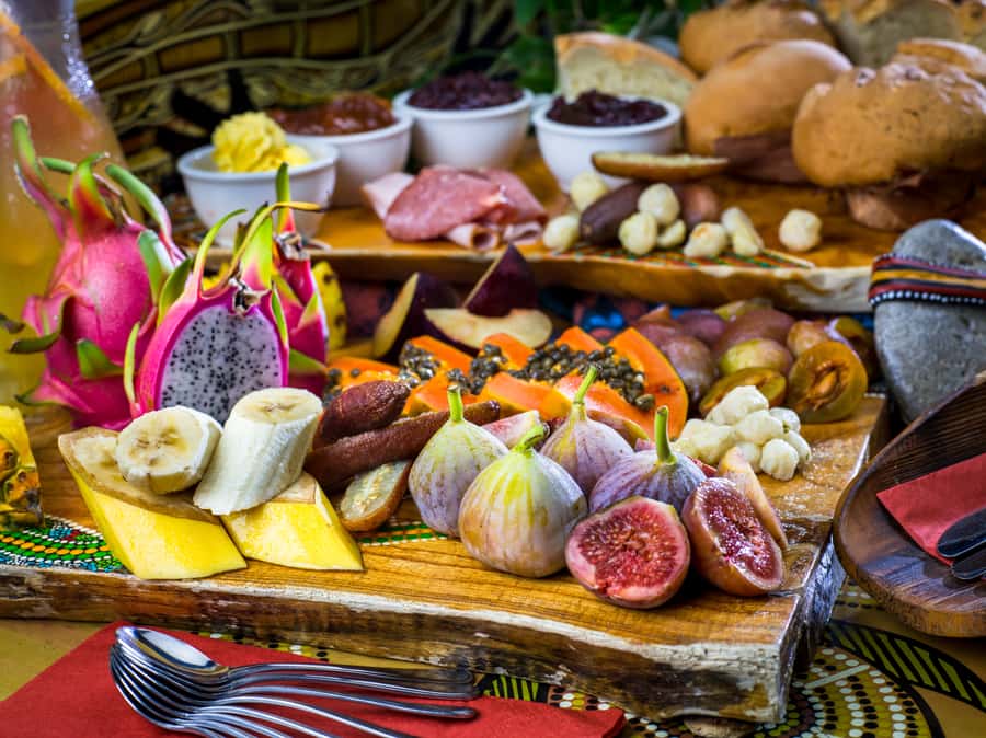 From Port Douglas: Atherton Tablelands Adventure - Rainforestation Nature Park breakfast: wattle nut damper and rainforest calm