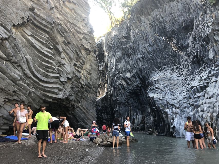 From Taormina: Full-Day Etna, Wine & Alcantara Canyons Tour - Winery Lunch and Etna Wine Tasting: The Part Food Lovers Will Plan Around