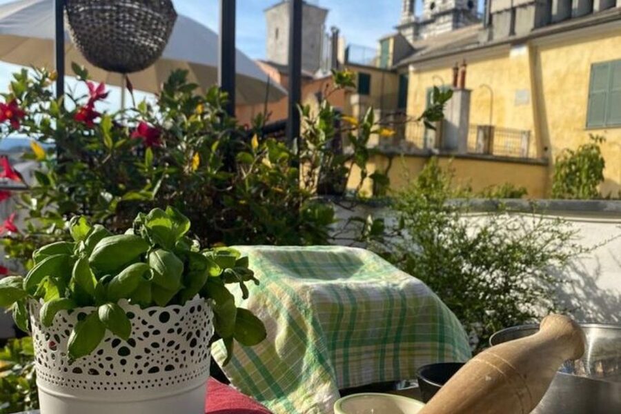 Genova: Homemade Pasta & Pesto Local Chef Class with Wine - The terrace lunch: wine, regional snacks, and eating what you made