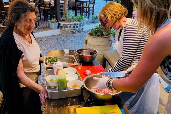 Greek Cuisine Cooking Class in Santorini with Recipes and Wine - Meeting Point, Timing, and Getting There at 11:00