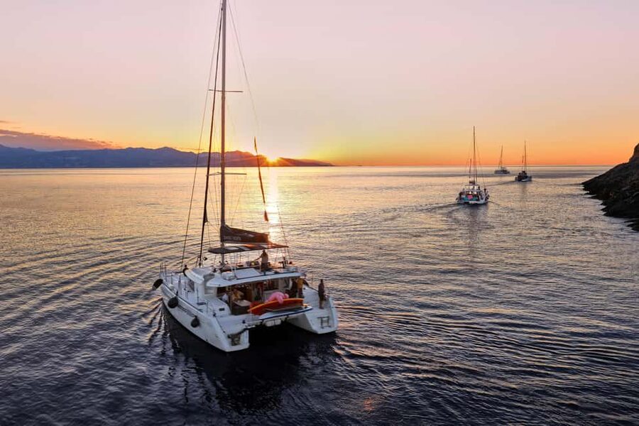 Heraklion: Dia Island Catamaran Cruise with Dinner and Wine - Dia Island Catamaran Cruise Basics: How the 5 Hours Work