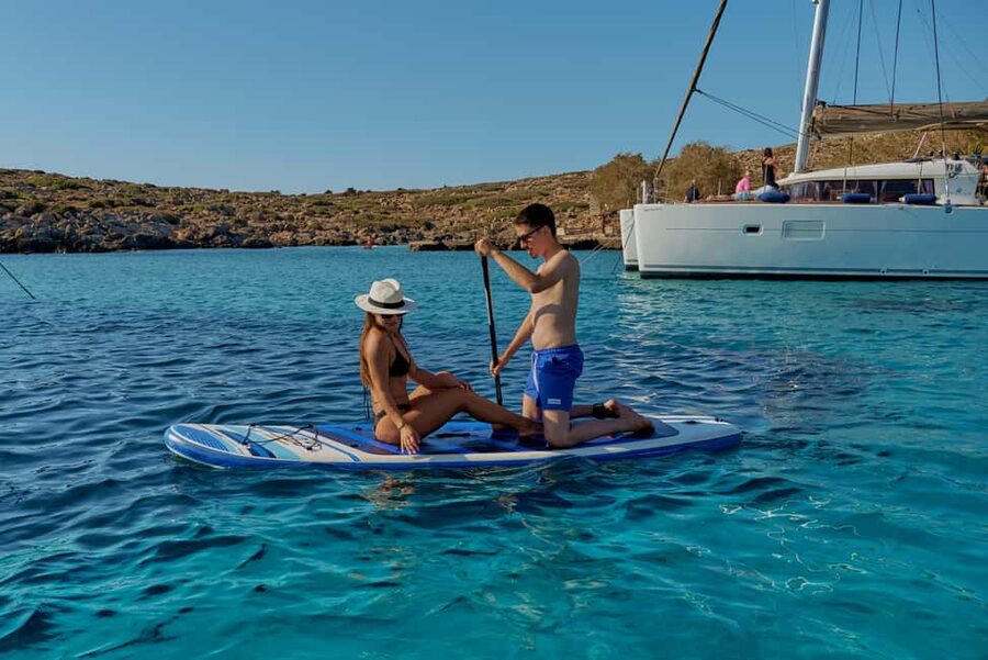 Heraklion: Dia Island Catamaran Cruise with Dinner and Wine - Family-Friendly Dia Day: Kids Up to 12 and a Kid Menu