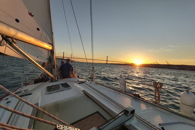 Lisbon Sunset Sailing with Portuguese Wine and History - St. George’s Castle and Alfama’s slopes from the water