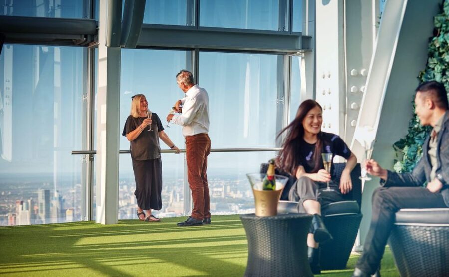 London: The Shard Entry Ticket with Champagne - Multimedia exhibits: learning London while you look