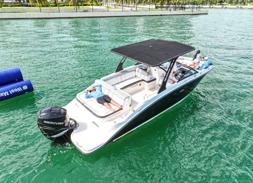 Miami: Guided Boat Tour with Champagne - On-Board Comfort: Bluetooth Music, Shower/Bathroom, and Your Own Supplies