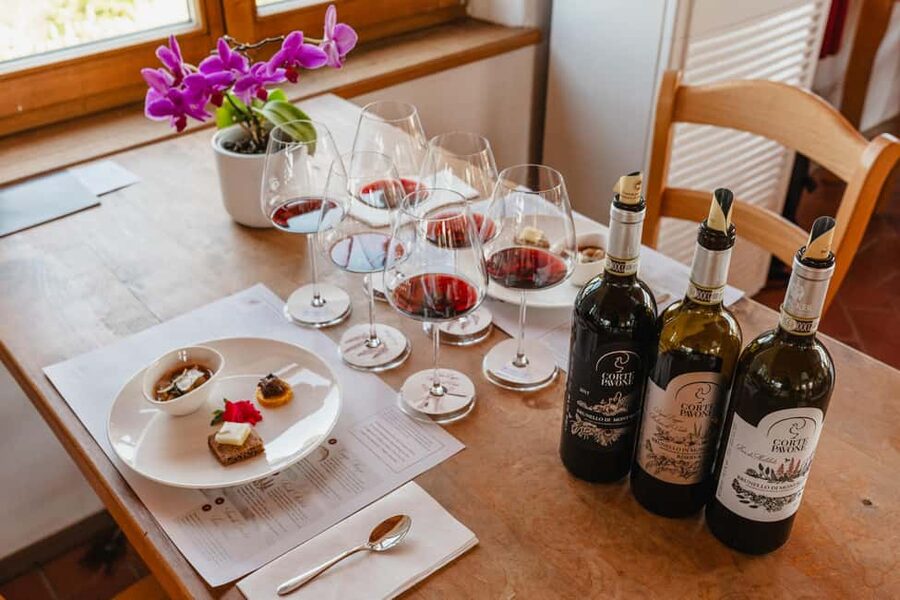 Montalcino: Guided Winery Tour & Gourmet Food Tasting - Entering the Brunello Cru vineyards at Corte Pavone