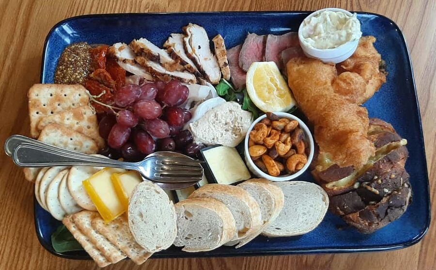 Napier: Winery + Gin Tasting Tour with Lunch Thu Fri Sat - First stop: Mission Estate Restaurant and that gourmet platter