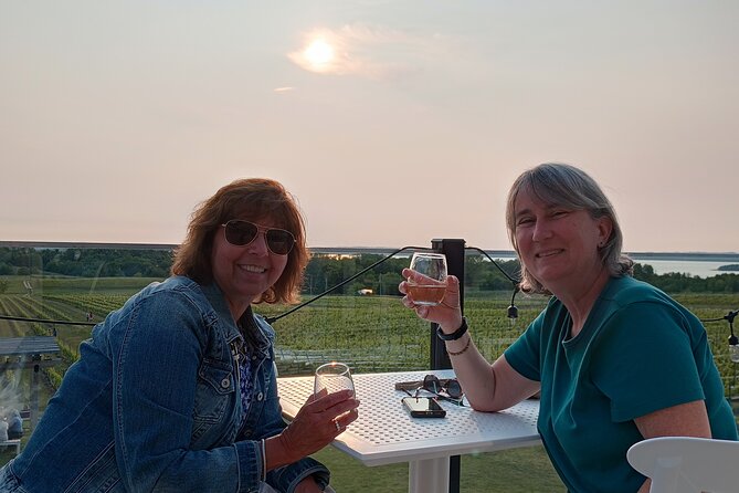 NON BUS Traverse City Old Mission Sunset Wine & Distillery Tour - Bowers Harbor Vineyards: the seasonal swap with the dog winery vibe