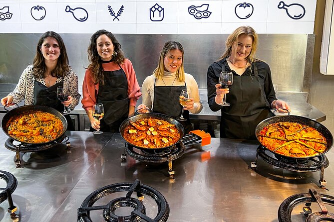 Paella Cooking Class, Wine Tasting & Central Market in Valencia - Key highlights at a glance