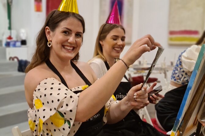 Painting party at Art Bottega - Paint & Wine Studio in Split - Wine, Soft Drinks, and Keeping the Night Fun
