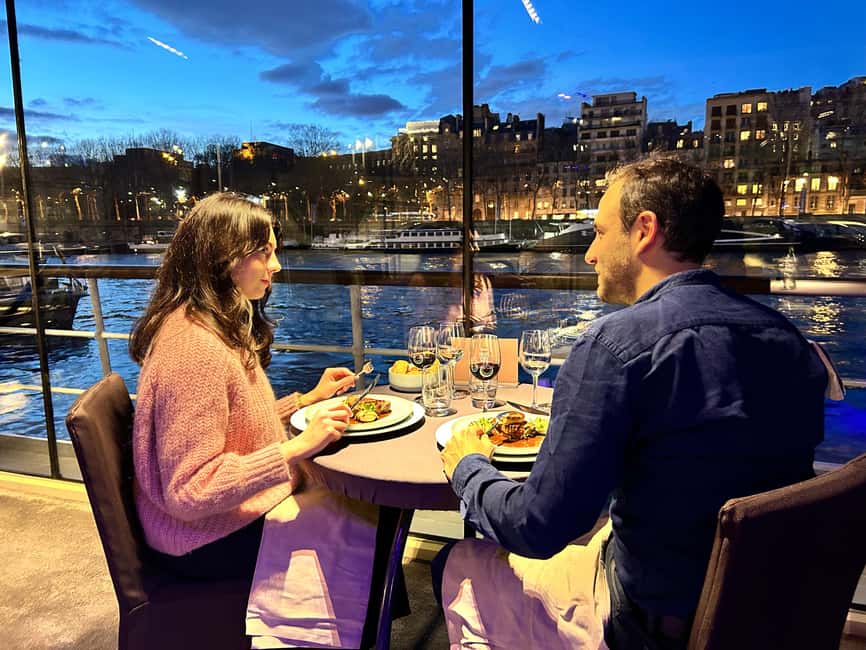 Paris: 3-Course-Dinner Cruise with Wine on the Seine River - Boarding at Bateaux Parisiens Near the Eiffel Tower
