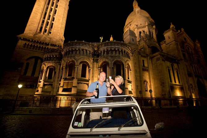 Paris and Montmartre 2CV Tour by Night with Champagne - Champagne While You Watch the Eiffel Tower Glow