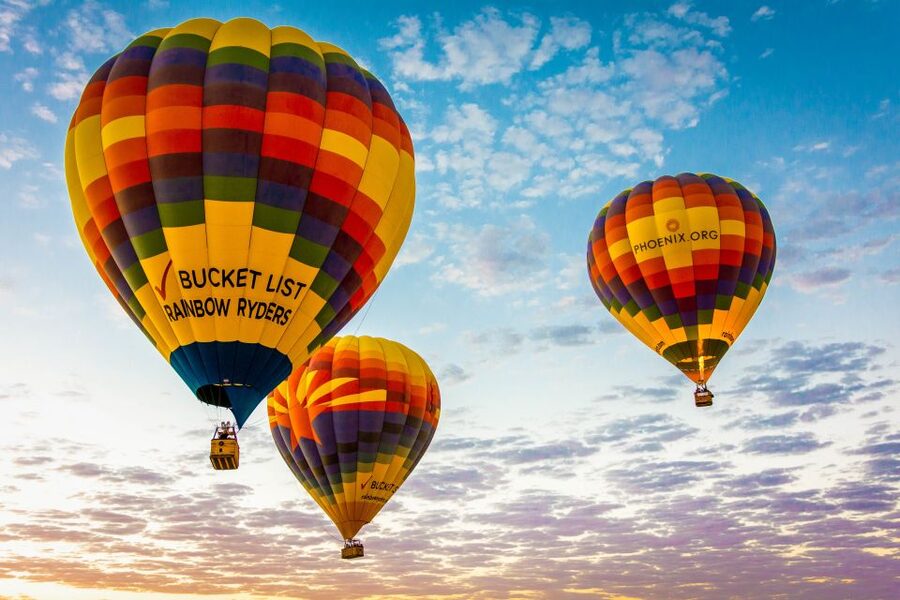 Phoenix: Hot Air Balloon Flight with Champagne - Hands-on inflation: turning the balloon from fabric into flight