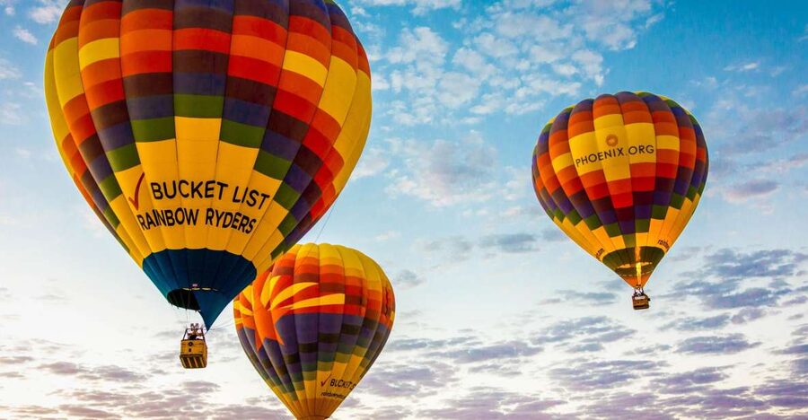 Phoenix: Hot Air Balloon Flight with Champagne - The flight: breezy desert views, Phoenix far below