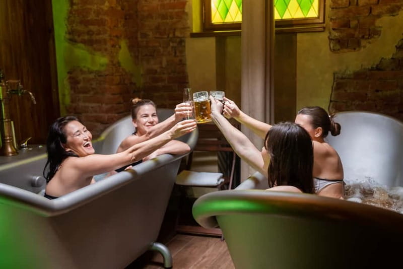 Prague: Beer and Wine Spa Bath with Salt Cave Experience - Wine spa whirlpool: red wine, grape extracts, honey, and lavender