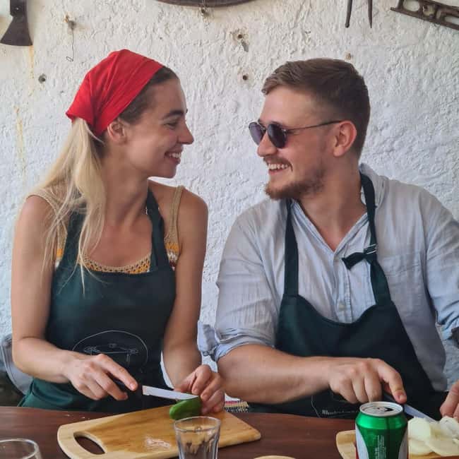 Rhodes: 1952 Farmhouse Cooking & Lunch with Unlimited Wine - What You Actually Cook: Dolmades, Tzatziki, and Slow-Cooked Comfort