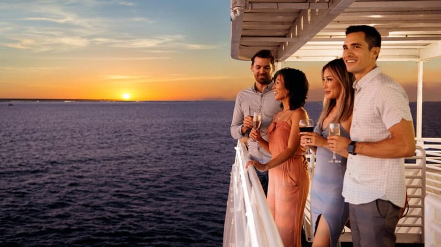 Rhodes: Sunset Cruise with Live Music, Wine & Greek Buffet - Dinner buffet and wine: great value, with one honest caution