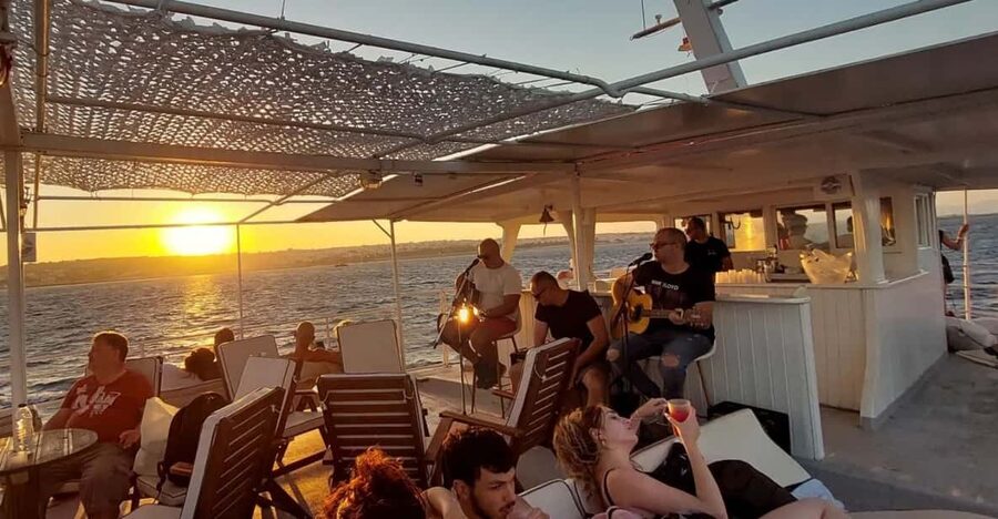 Rhodes: Sunset Cruise with Live Music, Wine & Greek Buffet - Live music meets the sunset: how the evening builds