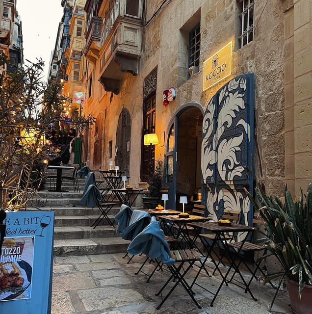 Romantic Wine Tasting Experience at Koccio Valletta - What’s Included: 3 Glasses and the Pairing Plates