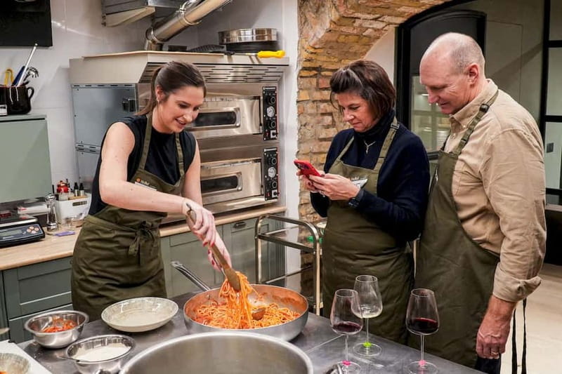 Rome: Hands-On Pasta & Tiramisu Class with Unlimited Wine - Eating What You Made, With Bottomless Wine