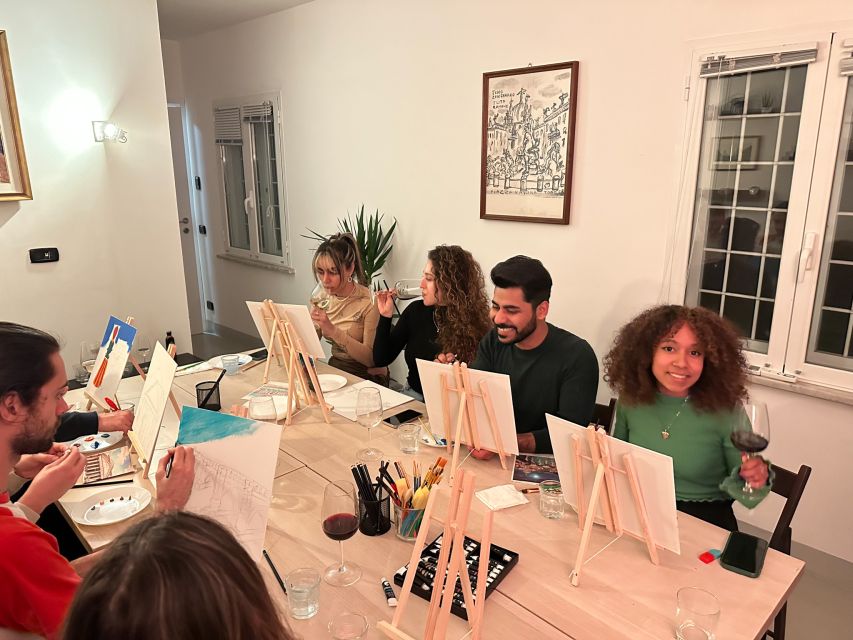 Rome: Small-Group Art Class with Wine - Painting time: guidance, conversation, and a steady rhythm