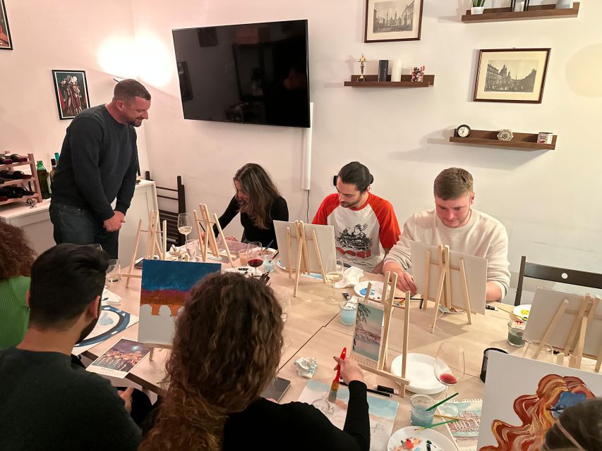 Rome: Small-Group Art Class with Wine - Finishing up: getting your canvas home