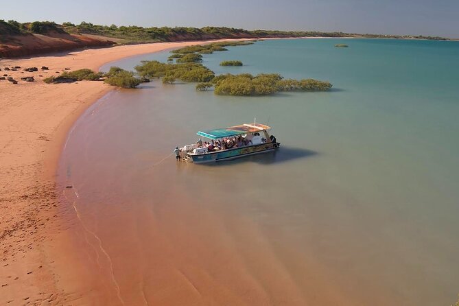 SCENIC AND PREHISTORIC CRUISE - Sparkling Wine & Gourmet Platters - Roebuck Bay beach walk and the 120-million-year dinosaur footprints