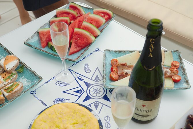 Shared Luxury Yacht Cruise with Champagne and Tapas - Meet the crew vibe: Juan, Michelle, Raul, and Maxi