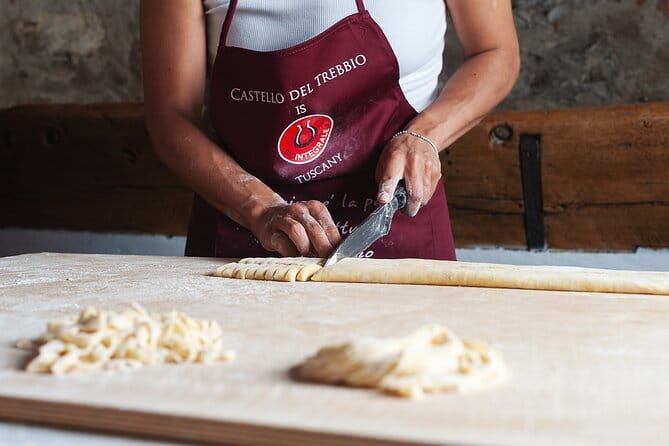 Small Group Pasta Making Class Wine Tasting in a Tuscan Castle - In the Castle Kitchen: Cooking Tagliatelle and Tagliolini With a Pro