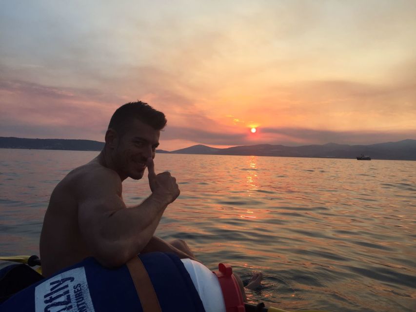 Split: Guided Sunset Sea Kayaking & Snorkeling Tour - The sunset return ride (with guide photos you don’t have to chase)