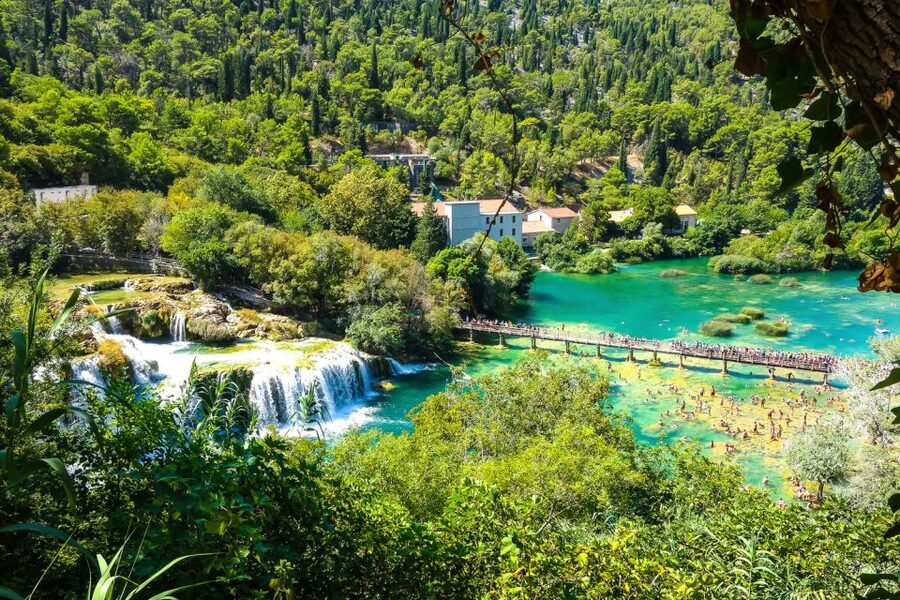 Split: Krka National Park Full-Day Tour with Wine Tasting - Skradin town and time to swim and cool off