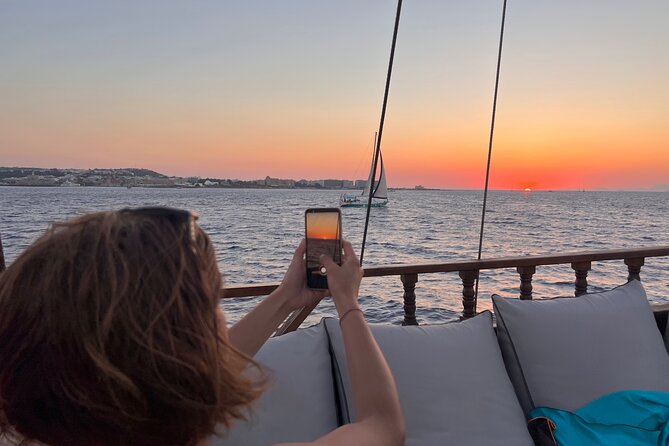Sunset Cruise with Greek BBQ & Unlimited Aperol Spritz, Beer Wine - Onboard Comfort for Up to 80 People