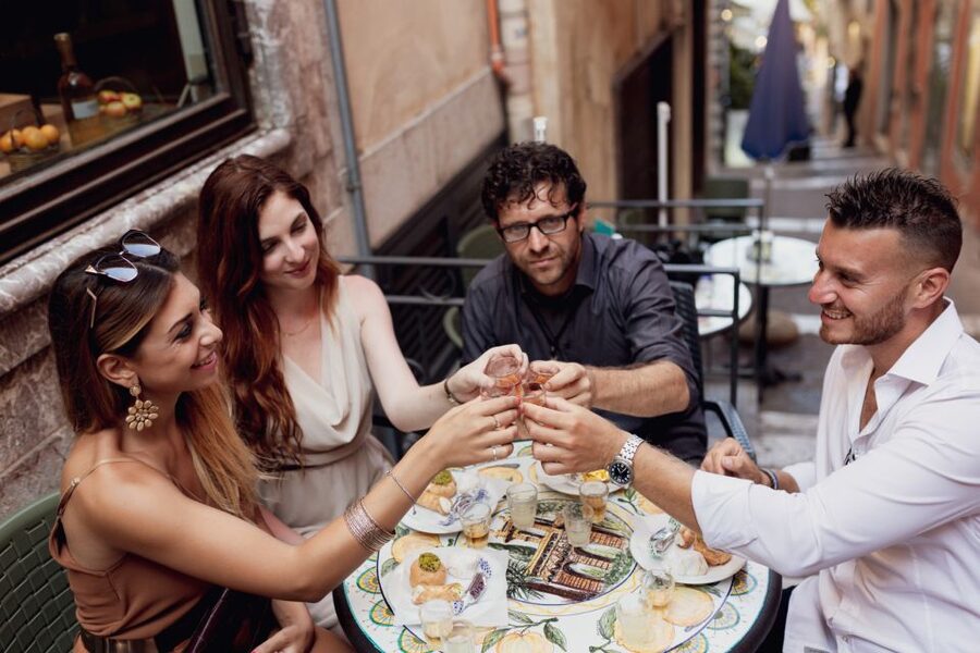 Taormina: Shared or Private Food & Wine Walking Tour - Stop 1: Prosecco Welcome and Sicilian Seafood with White Wine